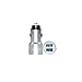 Car Charger,PowerMore Stainless Steel Dual-Port 4.8A , Smart Port Car Charger for iPhone 7/7 Plus,6/6S/6 Plus/6S Plus,5S/5,iPad,iPod Nano 7, iPads Pro Portable(Silver)