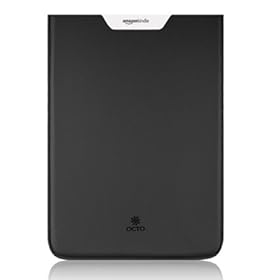 Octo Faux Leather Sleeve for Kindle DX - Black (Smooth finish)