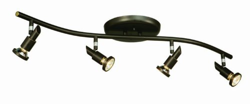 Artcraft Lighting Shuttle 4-Light Wavy Track Light, Oil-Rubbed Bronze