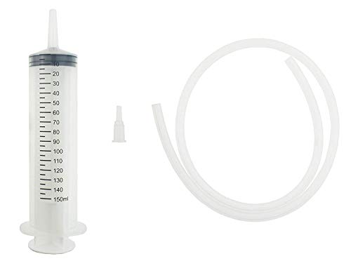 150ML Large Plastic Syringe with Plastic Tubing Hose for Dispensing Injection Filtration Watering