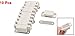 uxcell Grey White Plastic Housing Plate Door Magnetic Catch Latch Pack of 10