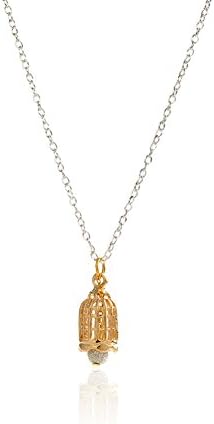 Ancient Gold Copper Birdcage Locket Necklace for Gift