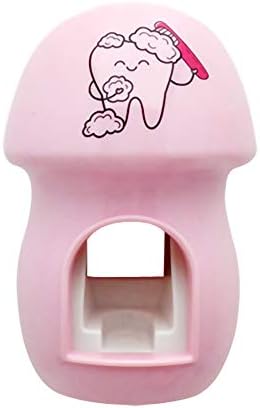 Ritioner Toothpaste Dispenser Squeezer Cartoon Automatic Toothpaste Squeezer for Kids Blue/pinck