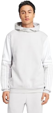 Sweatshirt Masculino Squadra25 Sweat Hoodie, Team Cinzento Claro/Branco, L
