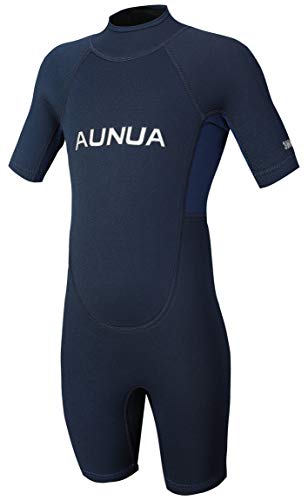 image for Aunua Children's 3mm Youth Swimming Suit Shorty Wetsuits Neoprene for 