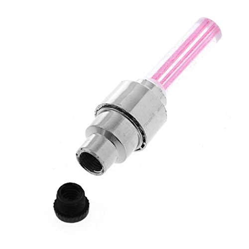 NNDA CO 2Pcs Bike Lights Bicycle Tyre Tire Valve Caps Wheel Spokes LED Light 4 Color
