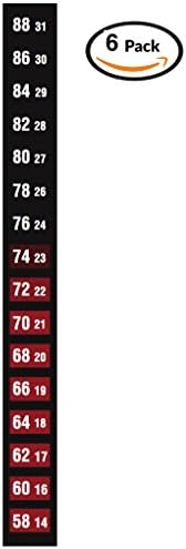 Luganni, Ez-2-Read Thermometer Strip Adesive (Traditional - 58-88°F Range - 6 Pack)