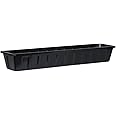 Poly-Pro Plastic Flower Box Planter, Black, 36-Inch