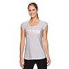 Reebok Women’s Legend Running & Gym T-Shirt – Performance Short Sleeve Workout Clothes for Women – Legend Silver Sconce Heather Grey, Small