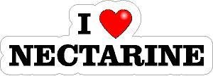 8" I love NECTARINE Vinyl decal sticker garden vegetable pride.