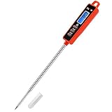 Famili FM01S Instant Read Meat Thermometer with Long Probe Digital Food Cooking Thermometer for Grilling BBQ Smoker Grill Kitchen Oil Candy Thermometer