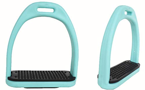 PRORIDER Horse Saddle Composite Light Weight English Stirrups 4-1/2″ Wide 51113SG