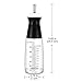 Salad Dressing Shaker Elegant Life Come with Mixer and Measure Marking BPA FREE Glass Salad Dressing Container (Black)