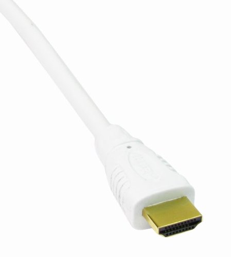 World of Data 20m WHITE HDMI v1.4 Cable with Ethernet - Professional Quality - 3D - 4K x 2K Resolution (Full HD & Beyond) - v1.4 (The Latest) - Audio & Video - 24k gold Plated - Type A Male to Type A Male