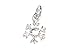 .925 Sterling Silver Snowflake Charm