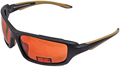 MaxxHD Sun Glasses 2017 Maxx Sunglasses SS2 Black Full Frame with Ansi Z87+ HD Amber Lens