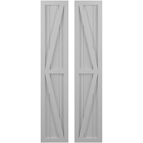 Ekena Millwork ARW102BF311X63PRH Americraft Three Exterior Real Wood Two Equal…