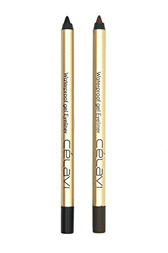 Celavi Waterproof Gel Eyeliner Pencils, 2 Piece - Black and 