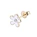 8 Pairs Small Cute Simple Post Stud Earrings Set for Girls Kids Gold Tone Mix and Match (Mix-1)
