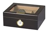 Quality Importers Desktop Humidor, Capri-Glasstop (Kitchen)