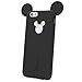 IBTS3D Soft Mickey Mouse Ear Silicone Cartoon Phone Case Cover for iphone 6 6S 4.7Inch (black)