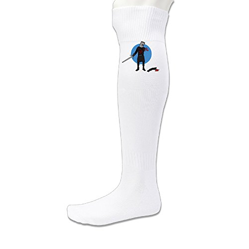 IAIAYA Monty Python Tis But A Scratch Athletic Football Soccer Socks / Sports Socks For Unisex White
