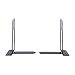 Black Bookend Supports, Metal Nonskid Heavy Duty Bookends (6Pair/12 Piece), Standard Size 5.7 x 5 x 6.7 inches, Great for Bookshelf Office School Library