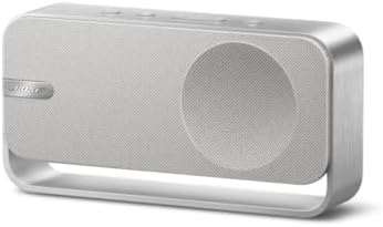SoundLink Home Lautsprecher, Premium, tragbarer und kabelloser Bluetooth-Regal-Lautsprecher, bis zu 9 Stunden Akkulaufzeit, Helles Silber