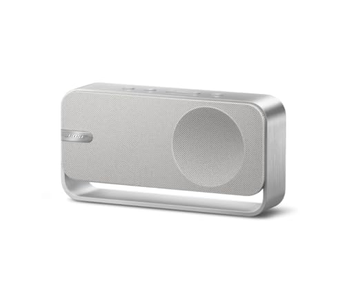 Bose SoundLink Home Speaker, 30W Max Speaker Output, Wireless Bluetooth 5.3 Bookshelf Speaker, 9hr Battery Life - Light Silver