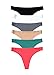 ToBeInStyle Women's Pack of 6 No-Show Thongs Size - Pastel - Small