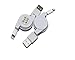 PNET High Quality MFI Certified and Tested Retractable Lightning Cable to USB Apple iPhone 5 5s 5c 6 6 Plus iPod 7 iPad Mini iPad 4 iPad Air 3ft/1m Also Support IOS 8.1 Good as Travel And Car Cable