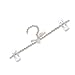 Jili Online 30cm Luxury Pearl Beaded Clothes Hangers Decorative Pants Trousers Clothes Hanger with Clip for Adults - White, 30cm