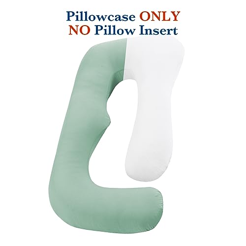 Sasttie Pregnancy Pillow Cover U Shaped, Cooling Maternity Pillow Cover