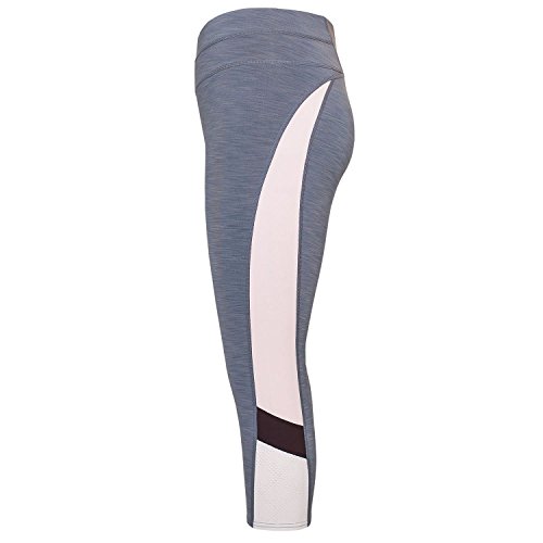 Tangerine Women's Color Block Active Leggins (Medium, Black/Heather/Blush)