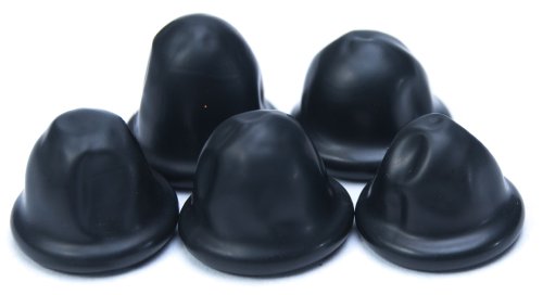 Bertech Static Dissipative Latex Conductive Finger Cots, Powder-Free, Large, Black (Pack of 720)