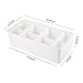 Adjustable Kitchen Drawer Organizer Storage Box Dividers for Jewelry Cabinet Junk Desk Drawer Dividers Organizers Containers, Single Row 2 Sets + Double Rows 2 Sets, White