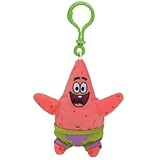 TY Beanie Baby - PATRICK STAR ( SpongeBob Squarepants - Plastic Key Clip )