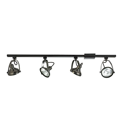 Catalina Lighting 16439-003 4-Light Linear Track Lighting Kit with Dimmable Adjustable Heads and Easy Installation, 42-Inch, Bronze, Bulbs Included