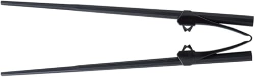 青芳 Willassist 楽々箸 クリップタイプ 【日本製】 19cm プラスチック製 食事補助 自助具 介護用 軽量 黒 2240533