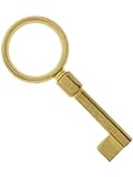 Large Brass Barrel Key With Circular Bow. Old Cabinet Keys.