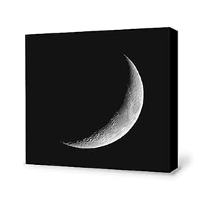 Canvas Wall Art for Living Room,Bedroom Home Artwork Paintings Charming Moon Ready to Hang - 12x12 inches