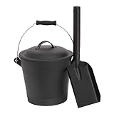 Aboniris Mini Ash Bucket with Shovel and Lid, 1.32