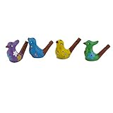 Ceramic bird whistle set of 4