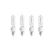 Bluex Bulbs 4-Pack JDE11 120V 100W Halogen JDE11 100W Bulb Warm White 100 Watt T4 E11 Bulb JD E11 T4 100W for Chandeliers, Pendants, Table Lamps, Cabinet Lighting, Mini-Candelabra Base T4 Bulb