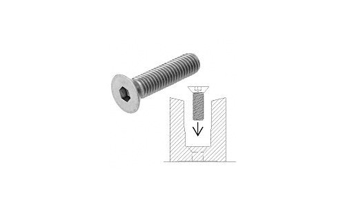 CRL/Blumcraft Fastener 1/2"-13 x 1-1/2" Flat Head Socket Screw for RG200 Base Shoe
