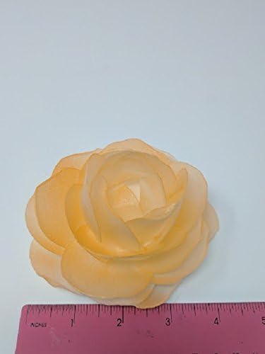 3D Edible Rice Paper Rose Flower for Cake Decoration, 3D Cake Toppers, Orange.
