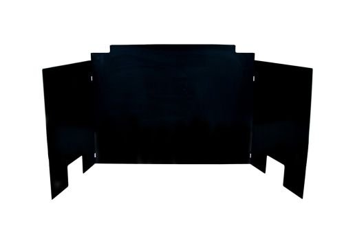 Contemporary Three Panel Black Porcelain Fyreback - 30 Inch