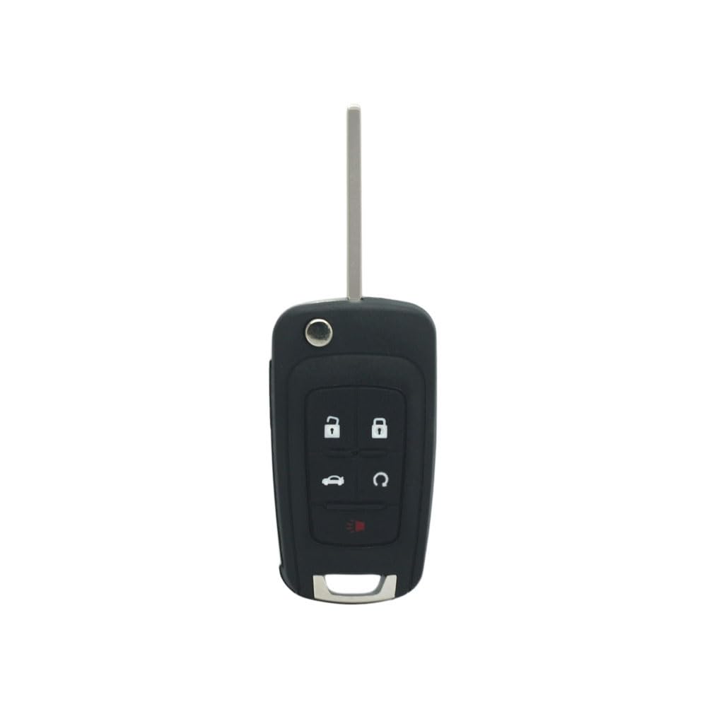 BROVACS Remote Flip Key Shell fit for CHEVROLET BUICK GMC VAUXHALL OPEL 5 Button Keyless Entry Remote Key Case Fob PG660D
