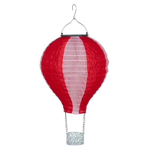 Alpine Corporation QLP1566SLR-RDPK Solar-Powered Cloth Hot Air Balloon with Fla…