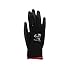 Global Glove PUG17 Work Glove Polyurethane/Nylon Black (12 Pair) (Small)